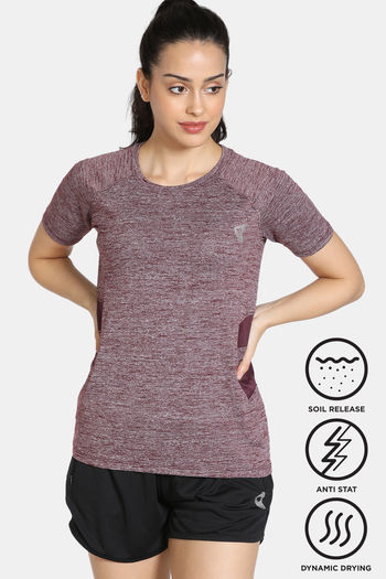 Buy Zelocity Easy Movement High Stretch T-Shirt - Black at Rs.313 online, Activewear online