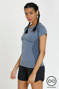 Buy Zelocity Snug Fit Techfluence T-Shirt - Blue Coral