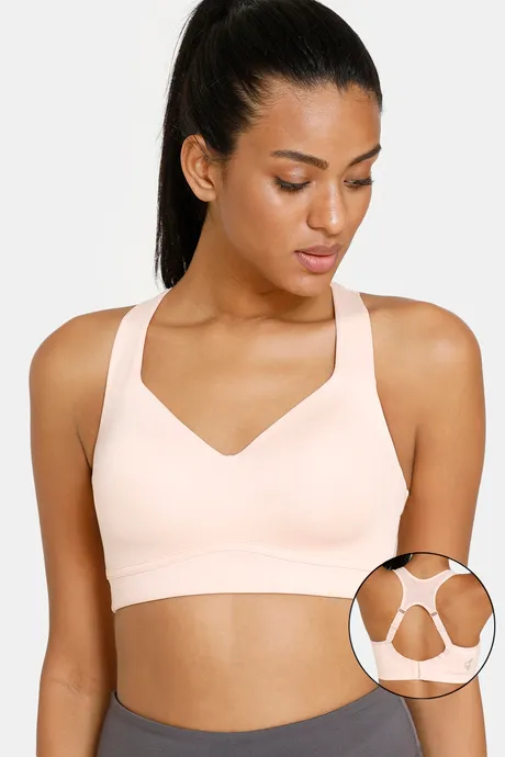 Buy Zelocity High Impact Wirefree Comfort Sports Bra- Black at Rs.2445  online