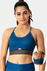 Buy Zelocity Sports Bra With Removable Padding - Blue