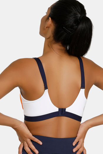 Buy Zelocity High Impact Quick Dry Sports Bra - Orange at Rs.998 online