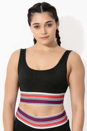 Buy Zelocity Sports Bra With Removable Padding - Anthracite at Rs