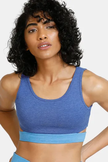 Buy Zelocity Sports Bra With Removable Padding - Surf The Web at Rs.304  online
