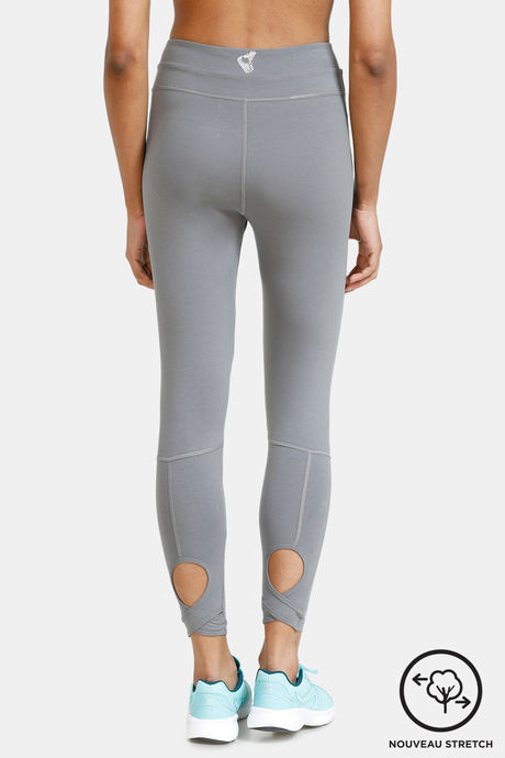 Buy Zelocity Mid Rise High Stretch Legging - Blue at Rs.418 online