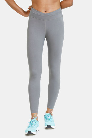 Zelocity High Rise Cotton Legging - Grey