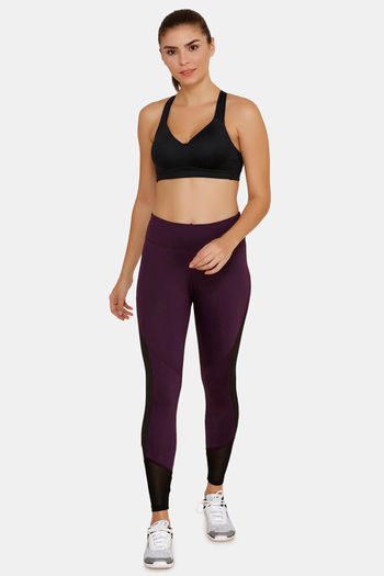 Buy Zelocity Nouveau Shine Legging - Purple at Rs.599 online