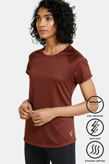 Buy Zelocity Easy Movement High Stretch T-Shirt - Black at Rs.313