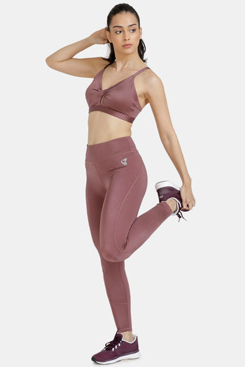 Buy Zelocity Sports Bra With Removable Padding - Rose Brown