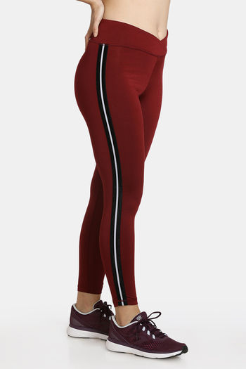 Buy Zelocity Quick Dry Leggings - Russet Brown at Rs.538 online