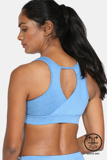 Buy Zelocity Padded Sports Bra With Removable Padding - Maritime Blue