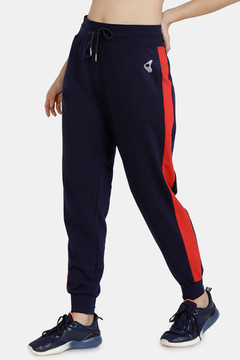 Zelocity Easy Movement High Rise Joggers Blue