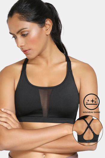 Zelocity Sports Bra With Removable Padding - Anthracite