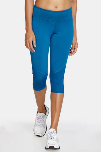 Buy Zelocity Mid Rise Quick Dry Capri - Ink Blue at Rs.673 online