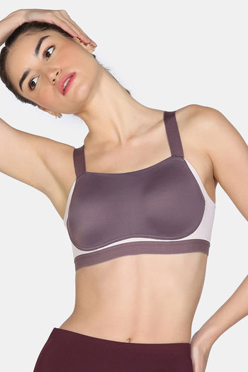 Buy Zelocity High Performance Quick Drying Padded High Impact Bra - Moonscape