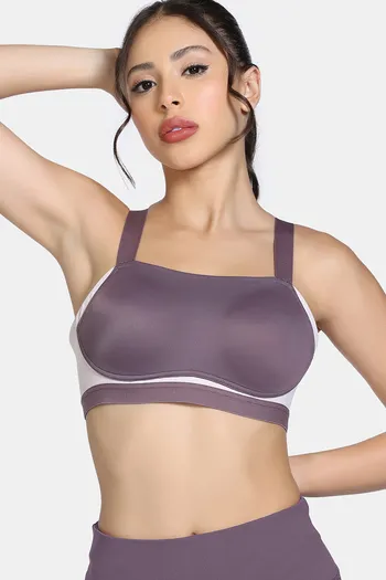 Buy Zelocity High Performance Quick Drying Padded High Impact Bra - Moonscape