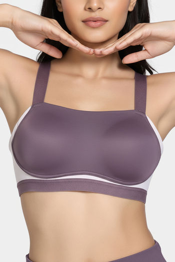 Buy Zelocity High Performance Quick Drying Padded High Impact Bra - Moonscape