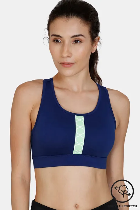 Buy Zivame Zelocity Sports Bra With Removable Padding - Pepper