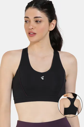 Buy Zelocity Quick Dry Sports Bra With Removable Padding - Anthracite