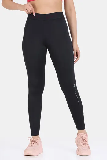 Buy Zelocity High Rise Quick Dry Leggings - Black at Rs.1795