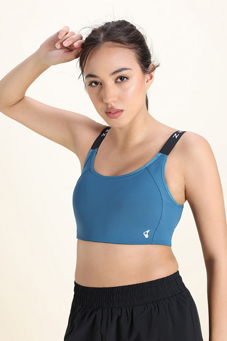 Zelocity Medium Impact Sports Bra - Saxony Blue