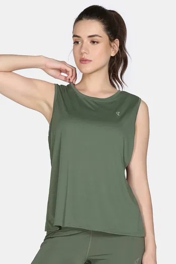 Buy Zelocity Quick Dry Contour Tank Top Four Leaf Clover at Rs
