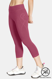 Buy Zelocity Mid Rise Nouveau Stretch Capri - Maroon