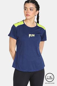 Buy Zelocity Hugged Fit Nouveau Shine T-Shirt - Medieval Blue