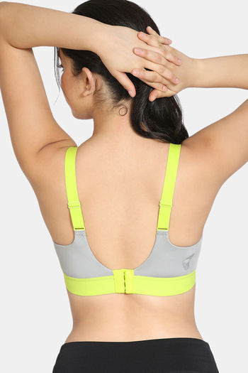 Buy Zelocity High Impact Padded Wide Waist Band Sports Bra - Flint at  Rs.1596 online, Activewear online