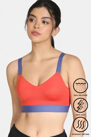 Buy Zelocity High Impact Quick Dry Sports Bra - Dutch Blue at Rs.1492  online