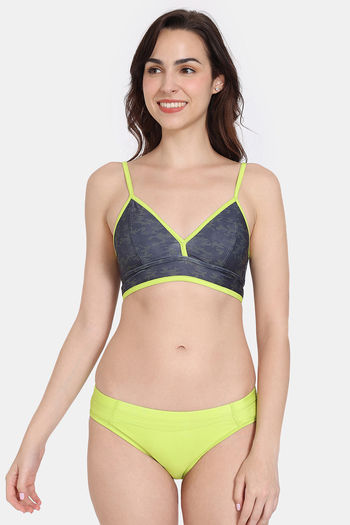 Buy Zelocity Padded Bikini Set With Hook - Lime Punch at Rs.1327 online