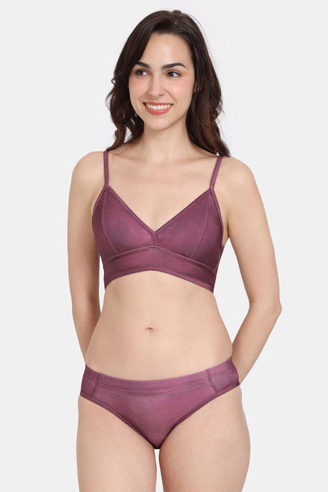 Finelylove Tummy Control Swimsuits For Women Padded Cut-Out Bra Style  Bikini Purple S