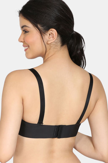 Buy Zivame Miracle Double Layered Non Wired Full Coverage T-Shirt Bra -  Black at Rs.1495 online