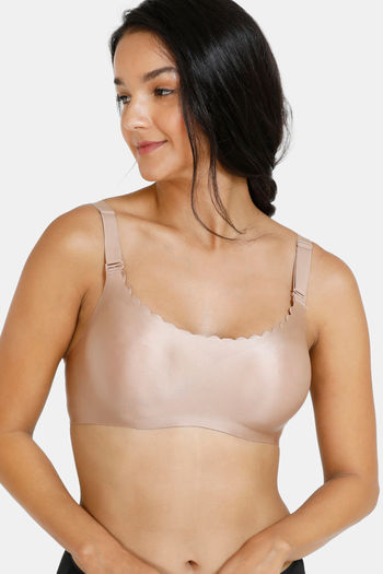 Buy Zivame Miracle Double Layered Non Wired Full Coverage T-Shirt Bra - Skin