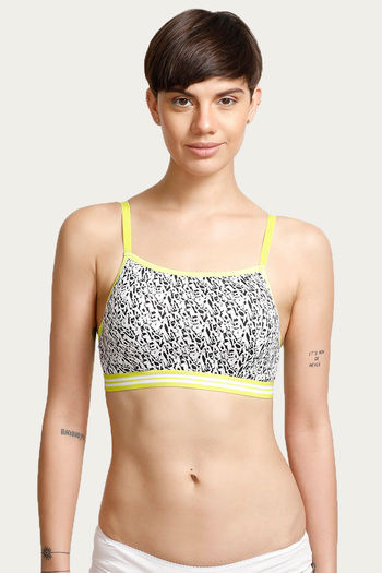 Buy Zivame Heartstopper Padded Non-Wired 3/4th Coverage Cami Bra - Hibiscus  at Rs.453 online