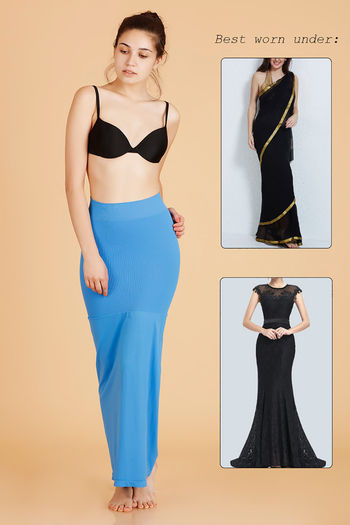 Buy Zivame All Day Flared Mermaid Saree Shapewear - Blue at Rs.720