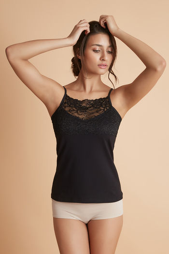 High neck shop lace camisole