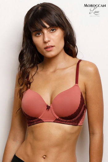 Buy Zivame Moroccan Lace Padded Wired 3/4th Coverage Lace Bra
