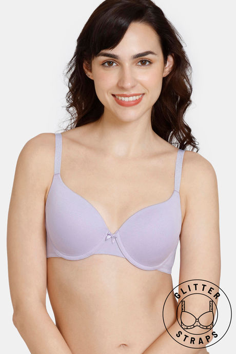 Buy Zivame Glitter Straps Padded Wired 3/4th Coverage T-Shirt Bra - Powder  Pink at Rs.450 online