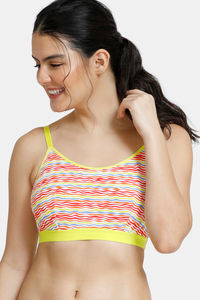 Buy Zivame Whimsical Double Layered Non Wired Full Coverage Bralette -Wave Pt