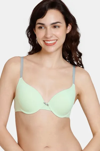 Buy Zivame Luster Level 2 Push Up Best Tee Bra - Jade Online at Low Prices  in India 