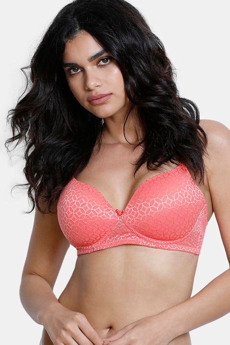 Buy Zivame Moroccan Lace Padded Wired Medium Coverage Bralette - Valerian  at Rs.583 online
