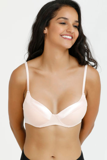 Buy Rosaline Padded Wired 3/4th Coverage Bra - Peach at Rs.299