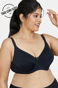 Buy Zivame Single Layered Wired 3/4th Coverage Sag Lift Bra-Black