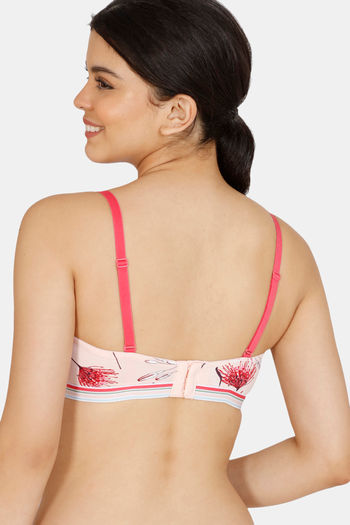 Zivame Lingerie : Zivame Tree Of Life Padded High Wired 3/4th