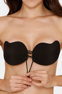 Buy Zivame Padded Non Wired 3/4th Coverage Stick On Bra-Black