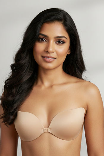 Buy Zivame Padded Non Wired 3/4Th Coverage Stick On Bra - Skin