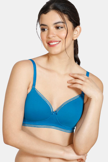 Buy Zivame Joy Ride Padded Non Wired 3/4th Coverage T-Shirt Bra