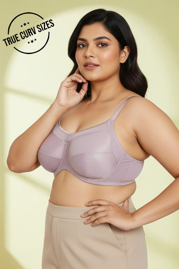 Buy Zivame True Curv Double Layered Wired Full Coverage Super Support Bra - Elderberry