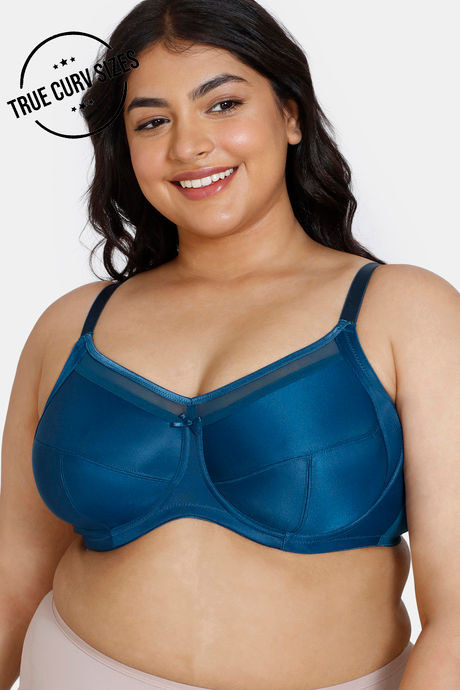 Buy Zivame True Curv Double Layered Wired Full Coverage Super Support Bra -  Gibraltar Sea at Rs.648 online