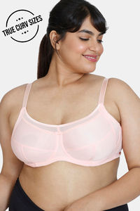Buy Zivame Double Layered Wired Full Coverage Supper Support Bra - Impatience Pink